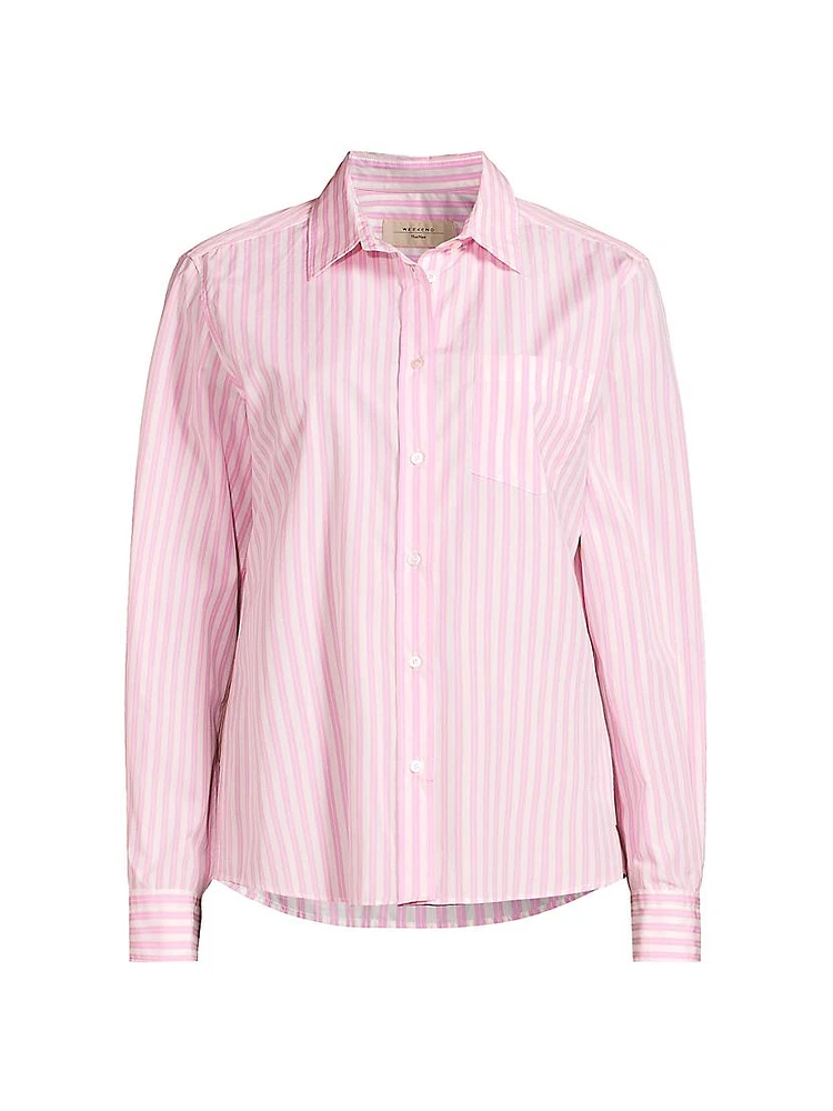 Bahamas Striped Cotton Button-Front Shirt