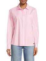 Bahamas Striped Cotton Button-Front Shirt
