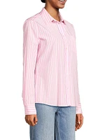 Bahamas Striped Cotton Button-Front Shirt