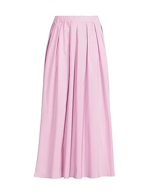 Curvato Pleated A-Line Midi-Skirt