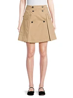 Zebio Cotton Wrap-Front Skort