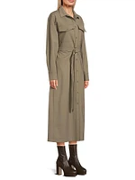 Clown Belted Midi Shirtdress