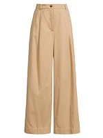 Nebbie Cotton Wide-Leg Trousers