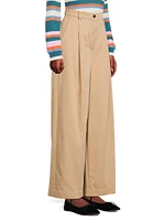 Nebbie Cotton Wide-Leg Trousers