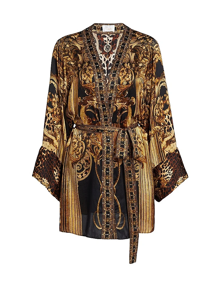 Era Of Empires Silk Wrap Robe