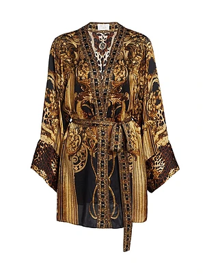 Era Of Empires Silk Wrap Robe