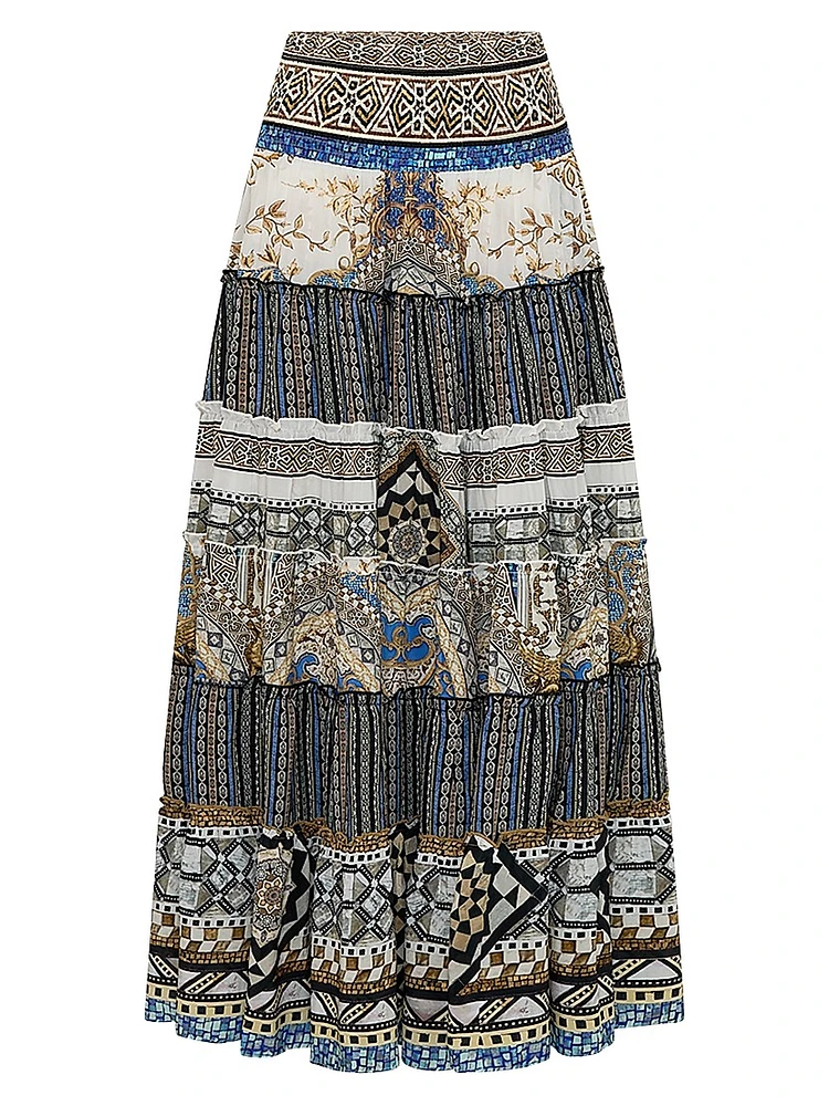 Make Me Your Mosiac Tiered Circle Skirt