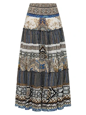 Make Me Your Mosiac Tiered Circle Skirt