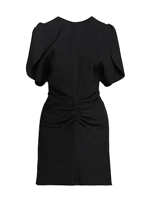 Gathered-Waist Minidress
