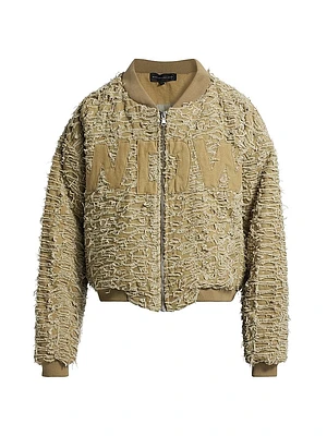 Husk Distressed Cotton Bomber Jacket