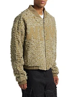 Husk Distressed Cotton Bomber Jacket