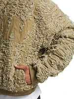 Husk Distressed Cotton Bomber Jacket