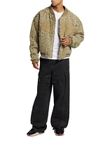 Husk Distressed Cotton Bomber Jacket