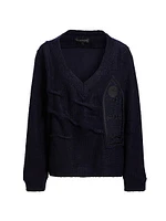 Logo Knit V-Neck Sweater