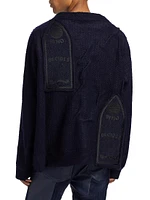 Logo Knit V-Neck Sweater