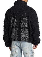 Husk Embroidered Cotton Zip Jacket