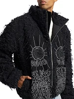 Husk Embroidered Cotton Zip Jacket