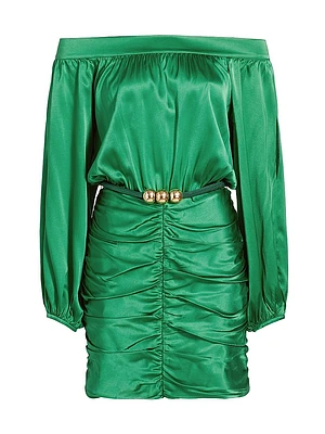 Claudette Silk Ruched Minidress