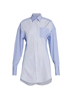 Mixed Stripe Shirtdress