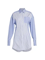 Mixed Stripe Shirtdress
