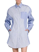 Mixed Stripe Shirtdress
