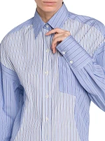 Mixed Stripe Shirtdress