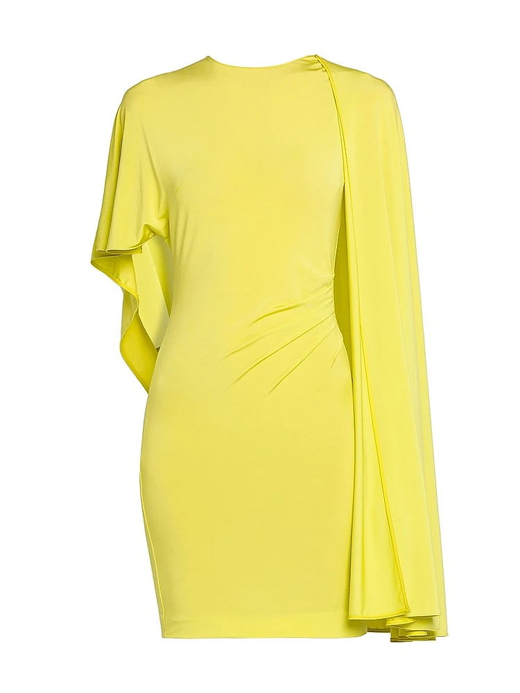 Asymmetric Jersey Minidress