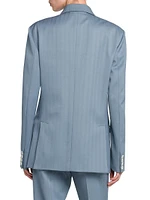 Striped Double-Breasted Jacket