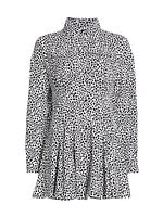 Cheetah Crepe Fit & Flare Minidress