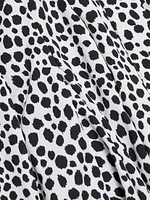 Cheetah Crepe Fit & Flare Minidress