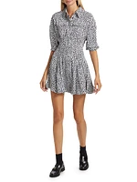 Cheetah Crepe Fit & Flare Minidress