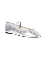 Leonie Metallic Leather Ballet Flats
