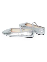 Leonie Metallic Leather Ballet Flats