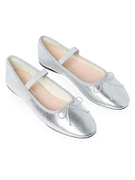 Leonie Metallic Leather Ballet Flats