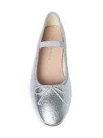 Leonie Metallic Leather Ballet Flats