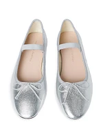 Leonie Metallic Leather Ballet Flats
