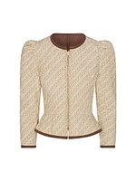 Leighton Quilted Peplum Reversible Jacket