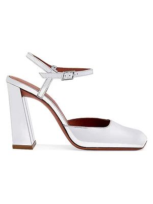 Charlotte 95MM Mirrored Leather Pumps