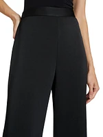Satin Wide-Leg Pants
