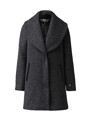 Lolli Leather & Wool-Blend Coat