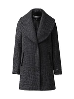 Lolli Leather & Wool-Blend Coat