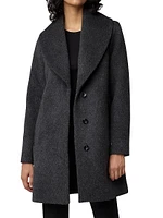 Lolli Leather & Wool-Blend Coat