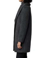 Lolli Leather & Wool-Blend Coat