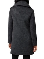 Lolli Leather & Wool-Blend Coat