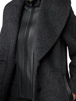 Lolli Leather & Wool-Blend Coat