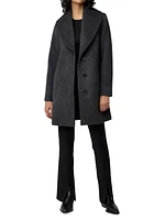 Lolli Leather & Wool-Blend Coat