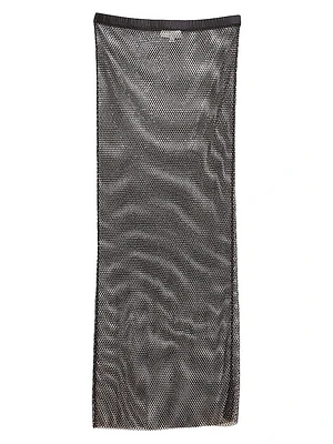 Rhinestone Fishnet Maxi Skirt