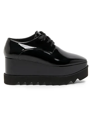 Elyse Shiny Patent 75MM Platform Lace-Up Shoes