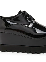 Elyse Shiny Patent 75MM Platform Lace-Up Shoes