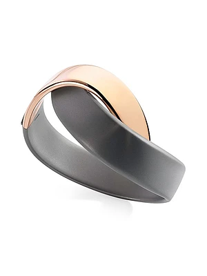 Abbraccio 18K Rose Gold & Titanium Bangle